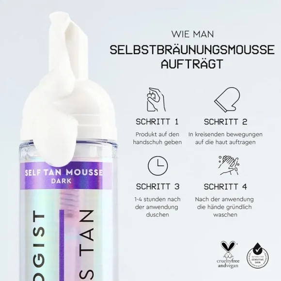 New 2 Pack Tanologist Express Extra Dark Self Tan Mousse Hydrating Tanning Foam - Picture 7 of 7